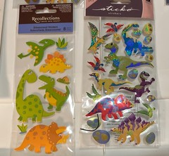 Dimensional Scrapbooking Stickers LOT of 6 DINOSAURS dinosaur LOOK!
