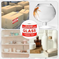 3×5 Inch 500 Pcs Handle with Care Thank You Glass Stickers Fragile Glass