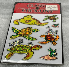 Vtg Classy Foil Stick-Ons Stickers Prizm Stickerz Turtles Exc Condition NOS NIP