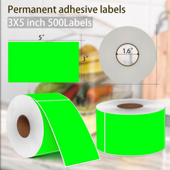 3 X 5 Inch Rectangle Adhesive Color Coding Stickers,Square Inventory Label Stick