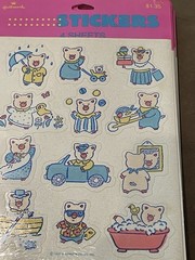 Vintage Ambassador Cute Animal Pigs Piggy Stickers 4 Sheets NIP NOS