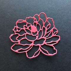 FLOWERS card stock die cut embellishments 6 Pcs Choose color 2” x 2-1/4″