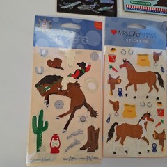 Lot of 1980’s Sticker Mods 1983 Mrs Grossman Horses Stickopotamus Western Clover
