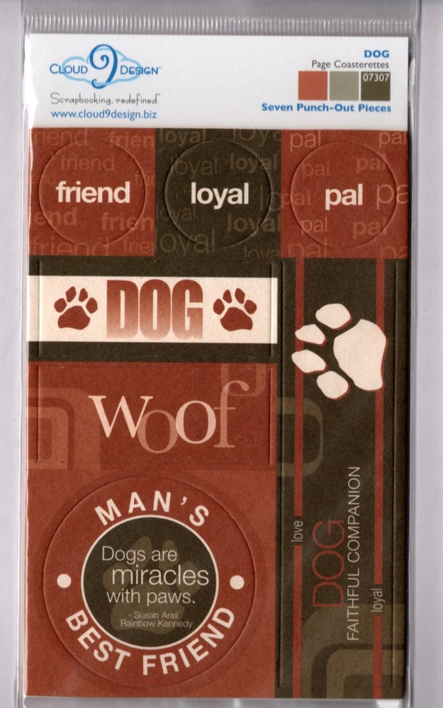 Cloud9Design DOG PAGE COASTERETTES scrapbooking cardmaking journals