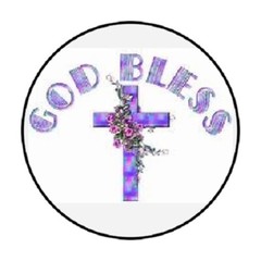 48 God Bless Cross !! ENVELOPE SEALS LABELS STICKERS 1.2″ ROUND