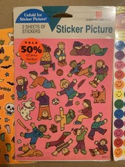 LOT VINTAGE 80s 90s SANDYLION + more STICKERS PACKS STRIPS Mix Prismatic