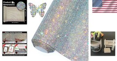 Transform Your Car with 81,000 Crystal AB Bling Rhinestone Stickers – 15.8″ x…