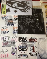 Crafter’s Square Scrapbooking Lot: Alphabet Stickers, Gems, Stencils/Templates