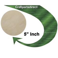 Natural Unfinished Round Wood Circle Cutout | 5 Inch – 25 Pack Unfinished Wood