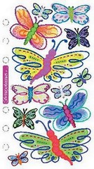 VELLUM BUTTERFLIES Insect – Sticko Scrapbooking Craft Sticker SALE