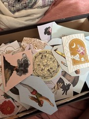 Box Full Of Vintage Looking Stickers