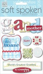 me & my BIG ideas Soft Spoken Themed Embellishments – GRANDMOTHER – 7 pcs