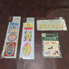 Scrapbooking Embellishments Stickers Brads Buttons Lot of 36 Mary Engelbreit