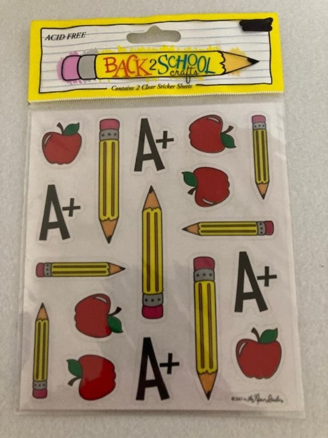 Hobby Lobby – Back 2 School Crafts – Stickers – A+, Apples and Pencils – New