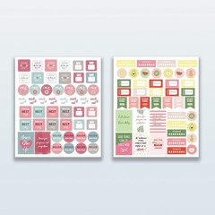 Workout, Fitness & Food Planner Stickers for Adults – Motivational, Aesthetic