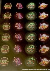 UNICORN STICKERS✨🦄🍒🍔🥤✨7” x 4”✨Hamburger✨Cherry✨Drinks✨Party Time✨yum😋✨💫