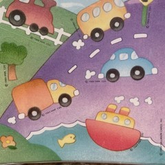 Vintage 1989 SEALED 4 Sheet Hallmark TRANSPORTATION Sticker Plane Train Car Boat