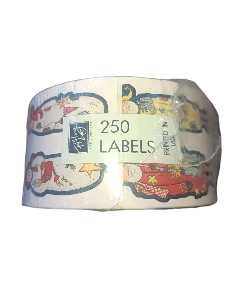 SEALED Vintage RA LANG 250ct Stickers Roll Labels Christmas Holidays 80’s Rare