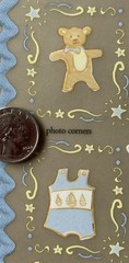BABY BOY IMAGES Rub-On(4”x 12”)Flair•Paisley•Blue•Flowers •Stitches•Card Making•