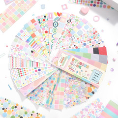 Cute Sticker , 30 Sheets of Small Glitter Stickers for Scrapbook and Planner, Pi