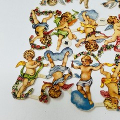 E Heller Angel Cherub Vintage Die Cut Lot of 24 Scrap Paper EAS #3062 Austria