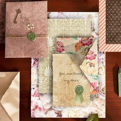 Vintage Flora 12×12 Scrapbook Paper Pad 36 Sheets Double Sided Cardstock Craftin