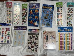 Set Of Assorted Stickers Sandylion Hallmark Etc. Prismatic,Glitter Etc 2 Opened