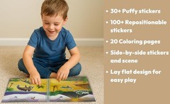 Dinosaurs! Sticker Activity Book – 100 Stickers Including Puffy, 20 Coloring Pag