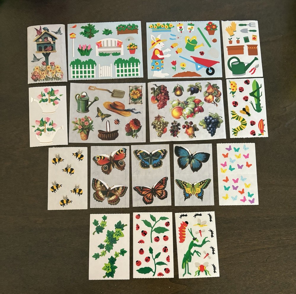 Vintage Mrs. Grossman’s & Gifted Sticker Lot “Spring Garden”