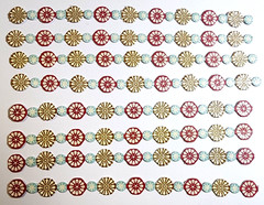 K&Company Snowflake Garland Glitter Stickers 8pc RARE Christmas Scrapbooking New