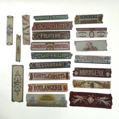 French Advertising Signs Washi Paper Stickers Junk Journal Collage