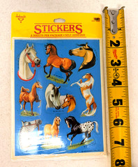 Vintage 1985 Hallmark Horse Stickers Ambassador 4 Sheets Self Adhesive NOS