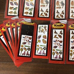 Lot of 10 Vintage KeeVa Gold Embossed Scrapbooking Stickers Shimmer Sealed Pack
