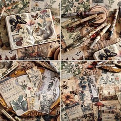 120 Sheets Vintage Botanical Scrapbook Paper Set, Journaling Scrapbooking Sup…