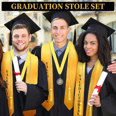3 Pcs 2026 Graduation Stole and Award Medal Set Valedictorian Sash and Award