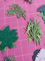Foliage Leaf Holiday Die Cut and Paper Punch Embellishments Mixed Lot 200+ Pcs