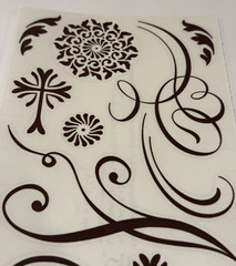 Creative Memories Scrapbook Stickers 2010 Flower Floral Leaves Flourish Swirl