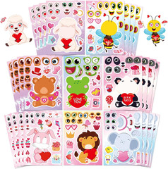 Make A Face Stickers 24 Sheets Kids Craft Holiday Party Favors Classroom Gift