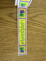 S.R.M. State Titles Banner Stickers Louisiana Sticker Roll Vintage HTF