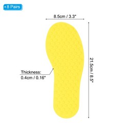 8 Pairs Feet Markers for Classroom Plastic Floor Foot Shaped Markers Yellow