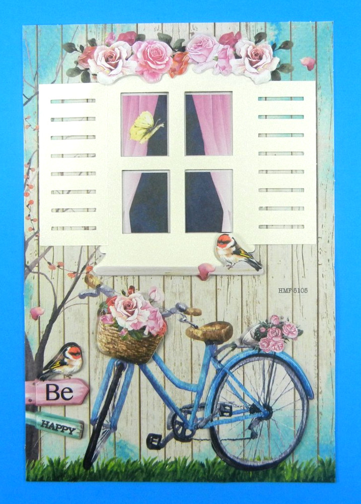 Crafter’s Square Window Flowers & Bike Stickers 3D Pop Up Sticker Sheet