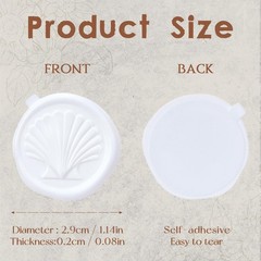 White Wax Seal Stickers – 60 Pcs Embossed Starfish Conch and Seashell -Adhesi…