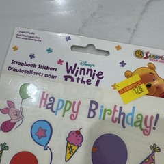 Disney Winnie Pooh Party Tigger Piglet Eeyore Kanga Sandylion Scrapbook Stickers