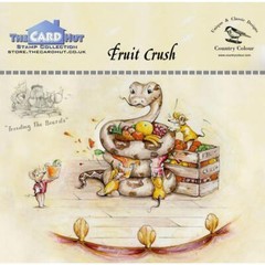 New CARD HUT clear Rubber Stamp FRUIT CRUSH altered boa snake set free USA ship