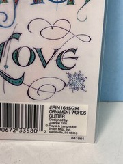 E-Z Rub-Ons Transfer – Christmas Ornament & Words Royal & Langnickel