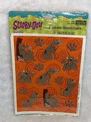 New Sealed Heartline Hallmark Scooby Doo Paw Print & Daisy Flowers Stickers