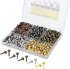 Mini Brads for Paper Crafts 500pcs Multicolor Metal Paper Fasteners 8x17mm Fa…