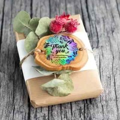 500 Holographic Shiny 1.5″ Thank You for Supporting My Small Business Stickers