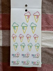 Used MAMBI Happy Planner 2018 Sticker Book Neon Lights Most Stickers Included