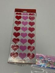 Vintage Sandylion Humbly Hallmark Iridescent Heart Ballon Scrapbook Stickers Set